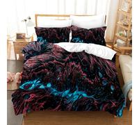 Set copripiumino modello astratto texture marmo 3D set biancheria da letto fe...