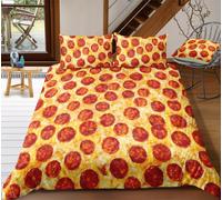 Set copripiumino modello pizza 3D set biancheria da letto federe