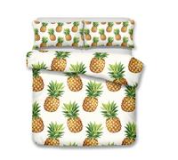 Set copripiumino modello semplice ananas 3D set biancheria da letto federe 64