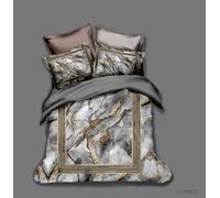 Set copripiumino modello texture marmo geometria 3D set biancheria da letto f...