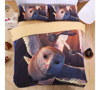 Set copripiumino modello volante gufo 3D canyon set biancheria da letto feder...