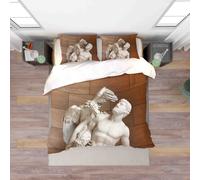 Set copripiumino moderno arte aquila statua greca 3D set lenzuola federe