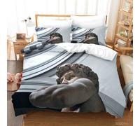 Set copripiumino moderno arte statua 3D set biancheria da letto federe
