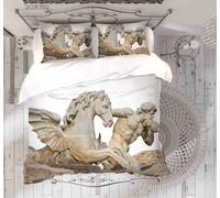 Set copripiumino moderno arte statua 3D set biancheria da letto federe