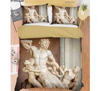 Set copripiumino moderno arte statua 3D set biancheria da letto federe