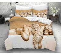 Set copripiumino moderno arte statua angelo 3D set biancheria da letto federe