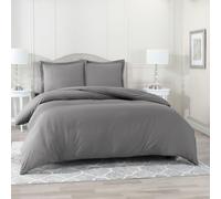 Set Copripiumino Morbido In Pile Con Fodera Per Cuscino, Grigio - Cal King