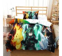 Set Copripiumino My Hero Academia Stampa Ragazzi Ragazza Singolo 135x200 Set Di Biancheria Da Letto Morbido e Traspirante Lpoallergenico Microfibra Copripiumino Set Per Bambino e Adulti