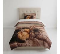 Set copripiumino Peluche BASSETTI per letto singolo 100% cotone