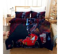 Set copripiumino per auto da corsa 3D F1 set lenzuola federe