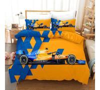 Set copripiumino per auto da corsa 3D F1 set lenzuola federe 64