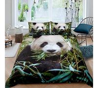 Set copripiumino per bambini e ragazze, motivo panda 3D, con stampa di orso, con motivo animale, ultra morbido, leggero, decorazione della stanza, 3 pezzi, per letto king size