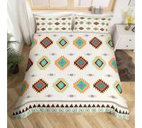 Set copripiumino per letto king size, motivo geometrico azteco, per bambini, adolescenti, adulti, decorazione per camera da letto, set di 2 federe, senza piumone
