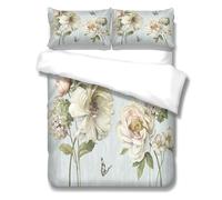 Set Copripiumino Prevenire L'Allergia Fiori Copripiumino Matrimoniale 260X240 Morbido E Confortevole Federa Con Due 50X75Cm Stampa 3D Modello Copripiumino 240X260 Con Cerniera Fibra Superfine