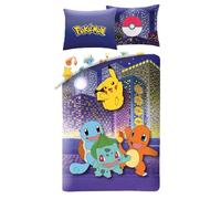 Set Letto POKEMON CITY Charizard Pikachu COPRIPIUMINO Poliestere 140x200