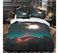 Set Copripiumino Singolo 135x200 cm Bacchette 3D Stampato Copri Piumino Splendido e Bellissimo Morbido Comodo Microfibra Copripiumino con Cerniera con Federa 50x80 cm d-589