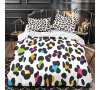Set Copripiumino Singolo 150x200 Pois Colorati Microfibra Morbido Traspirante 3D Copripiumino Ragazzi e Ragazze Biancheria da Letto con 2 Federe 50x80cm f-884