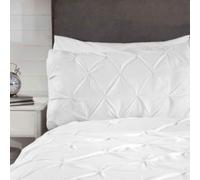 Set Copripiumino Singolo Balmoral A Pieghe Elegante - Bianco
