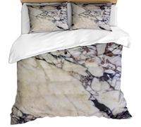 Set Copripiumino Singolo Bambini 150X200Cm 3 Pezzi Set Motivo Texture Artistica Di Lusso In Marmo Variegato Bianco 3D Set Di Biancheria Da Letto Natalizia In Microfibra Con Chiusura A Cerniera E 2