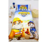Set copripiumino singolo con licenza ufficiale Paw Patrol Rubble and Crew | Biancheria da letto reversibile per cani a due lati, inclusa federa coordinata | Perfetto per la camera dei bambini