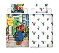 Set copripiumino singolo con motivo dell'orso Paddington, double-face con due motivi diversi, con federa coordinata, colore grigio, in policotone