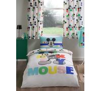 Mickey Mouse Set Copripiumino Singolo 100% Cotone per Bambini Reversibile Letto