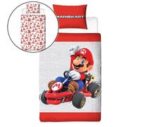 Set Copripiumino Singolo Mario Closeup Per Bambini Nintendo Reversibile