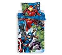 Avengers Set Copripiumino Singolo Ue Misura Bambini Supereroe Biancheria Marvel