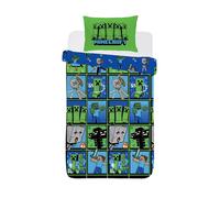 Set Copripiumino Singolo Minecraft Aop Verde Blu Reversibile Di Misura UK