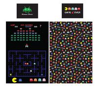 Retro Games Set Copripiumino Singolo Pac-Man Space Invaders - 2 IN 1 Design