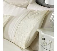 Everdean Floreale Set Copripiumino Singolo Ricamato - Crema