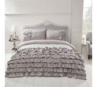 Flamenco Increspato Set Copripiumino Singolo Biancheria da Letto Grigio