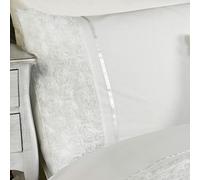 Limoges Rosa Increspato Set Copripiumino Singolo Lusso Letto Bianco