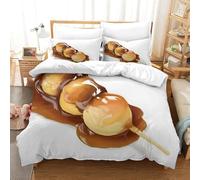 Set Copripiumino Singolo Spiedini, Set di Biancheria da Letto Biancospini Canditi in Morbida Microfibra Stampa 3D, Copripiumino 150x200 con Cerniera e 2 Federe 50x80 cm D-2300