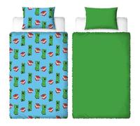 Set copripiumino singolo ufficiale di Character World Minecraft, design più caldo | Copripiumino reversibile in pile a due lati, prodotto ufficiale, con federe abbinate.