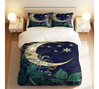 Set copripiumino stampato in stile Art Nouveau, con dea della luna, per letto da sogno, perfetto per decorare la camera da letto (02, king size, 240 x 220 cm, 50 x 75 cm x 2)