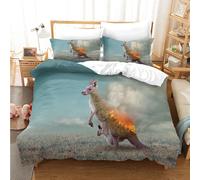 Set copripiumino steppa antincendio canguro 3D set biancheria da letto federe 10