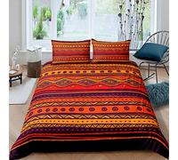 Set copripiumino stile bohémien stile hippie bohémien per bambini ragazzi ragazze sudoccidentale geometrico modelli biancheria da letto indiano esotico trapunta copertura vintage strisce decorazione