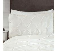 Balmoral Pin Ricamo Misura Super King Set Copripiumino Elegante - Crema