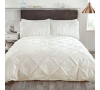 Balmoral Pin Ricamo Misura Super King Set Copripiumino Elegante - Crema