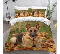 Set copripiumino super king size set di biancheria da letto per cani pastore tedesco, per letto matrimoniale, ultra morbido, ipoallergenico, confortevole, in poliestere, copripiumino di lusso