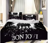 Set copripiumino trapuntato 3D Bon Jovi lenzuola