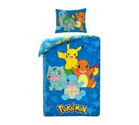 Set copripiumino ufficiale Pokémon in microfibra, 140 x 200 cm + 65 x 65 cm (A)