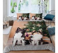 Set Copripiumino Una Piazza e Mezza 200x200 cm Chihuahua Carino 3D Stampato Copri Piumino Animale Morbido Comodo Microfibra Copripiumino con Cerniera con Federa 50x80 cm e-4046