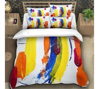 Set Copripiumino Una Piazza e Mezza 200x200 Masterpiece 3D Stampato Copri Piumino Colorato Morbido Comodo Microfibra Copripiumino con Cerniera con Federa 50x80 c2030