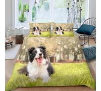 Set Copripiumino Una Piazza e Mezza 200x200 Pastori Tedeschi Microfibra Morbido Traspirante 3D Copripiumino Paesaggio Naturale Biancheria da Letto con 2 Federe 50x80cm h-2380