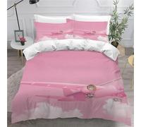 Set Copripiumino una Piazza e Mezza Aereo, Biancheria da Letto Rosa Copripiumino 200x200 Stampato 3D Morbido Microfibra 3 Pezzi con 2 Federa 50x80 cm E592