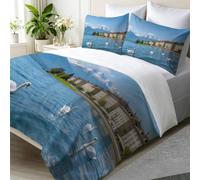 Set Copripiumino Una Piazza e Mezza Oche Bianche in Riva al Lago 200x200cm