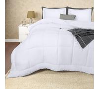 Set copripiumino Utopia Bedding King Size con 2 federe per cuscini, set copripiumino in piumino bianco, morbido e confortevole, lavabile in lavat