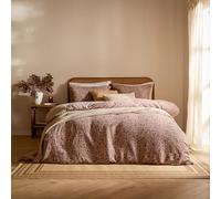 Set copripiumino Yard Perrie Leaf - Set di biancheria da letto reversibile in morbida mussola di cotone con stampa floreale (Cannella - King)